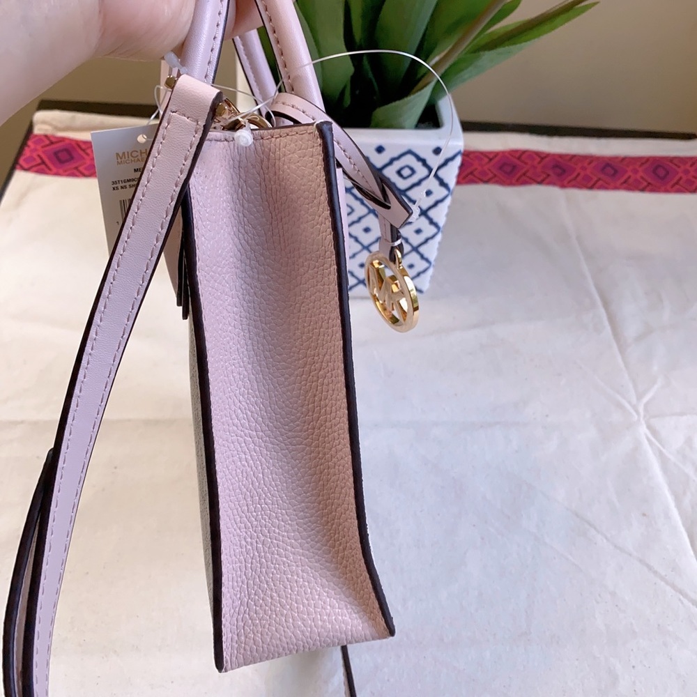 Michael Kors Mercer Extra-Small Logo and Leather Crossbody Bag - Picture 3 of 9